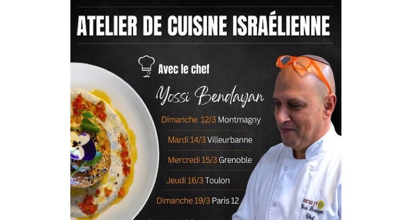 Atelier de cuisine israélienne avec le chef Yossi Bendayan Montmagny