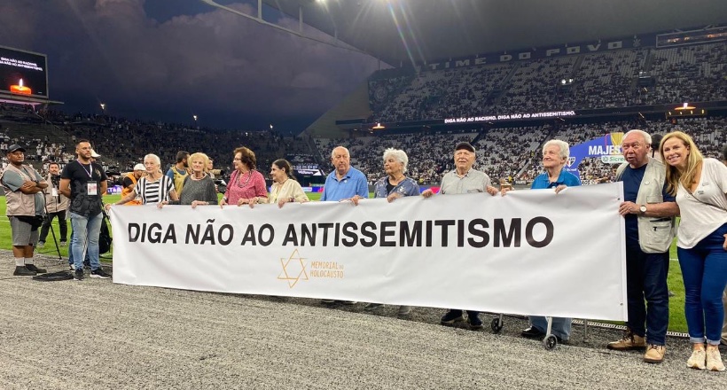 Action Against Antisemitism in Football Stadium